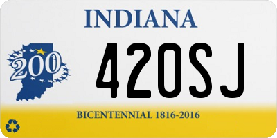 IN license plate 420SJ