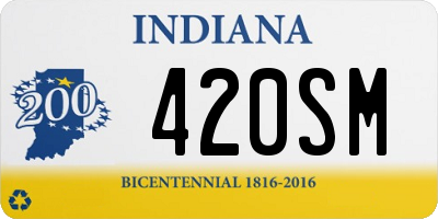 IN license plate 420SM