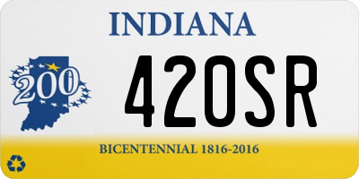 IN license plate 420SR