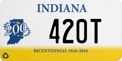 IN license plate 420T