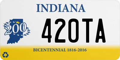 IN license plate 420TA