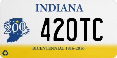 IN license plate 420TC