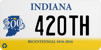 IN license plate 420TH