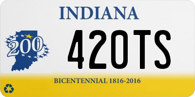 IN license plate 420TS