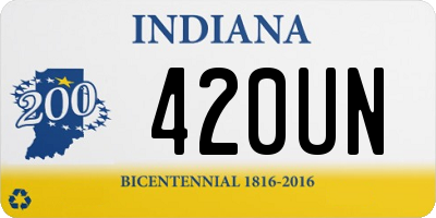 IN license plate 420UN