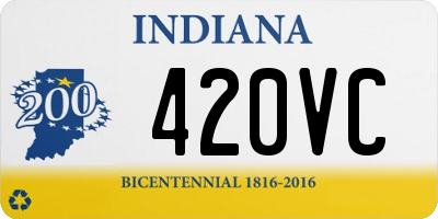 IN license plate 420VC