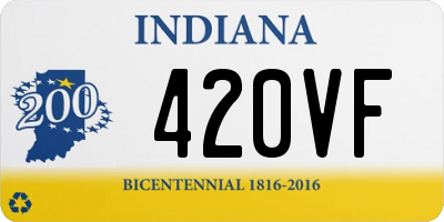 IN license plate 420VF