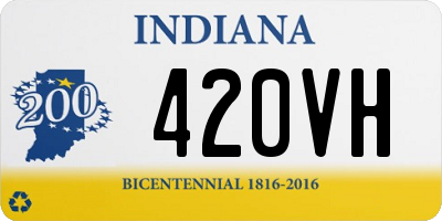 IN license plate 420VH