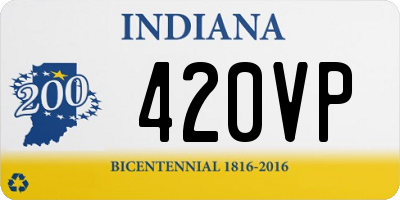 IN license plate 420VP