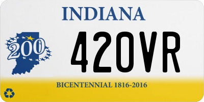 IN license plate 420VR