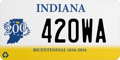 IN license plate 420WA