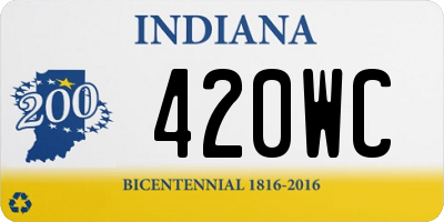 IN license plate 420WC