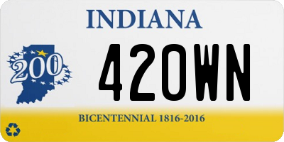 IN license plate 420WN