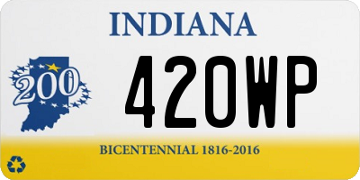 IN license plate 420WP
