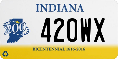 IN license plate 420WX