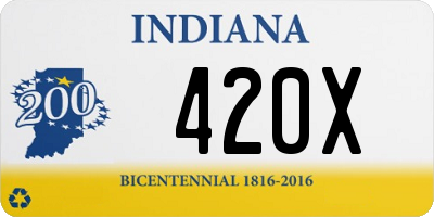 IN license plate 420X