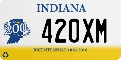 IN license plate 420XM