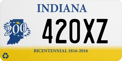 IN license plate 420XZ