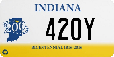 IN license plate 420Y