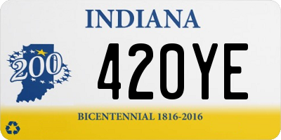 IN license plate 420YE
