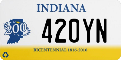 IN license plate 420YN