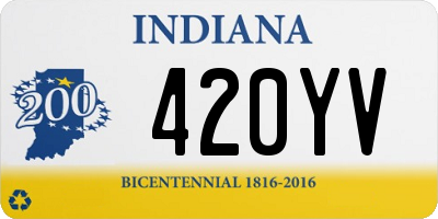 IN license plate 420YV