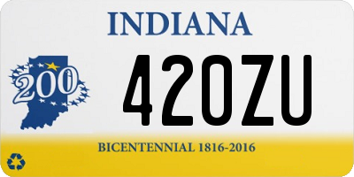 IN license plate 420ZU