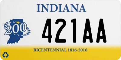 IN license plate 421AA