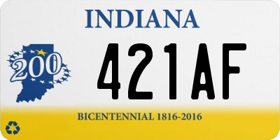 IN license plate 421AF