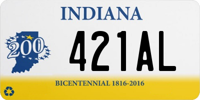 IN license plate 421AL