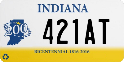 IN license plate 421AT