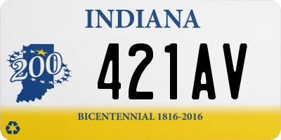 IN license plate 421AV