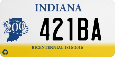 IN license plate 421BA