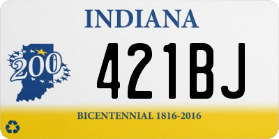 IN license plate 421BJ
