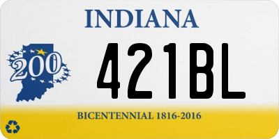 IN license plate 421BL