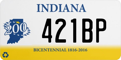 IN license plate 421BP