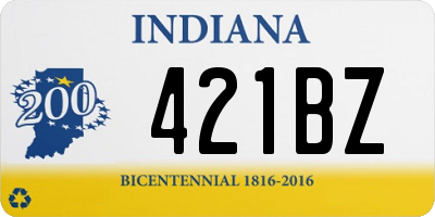 IN license plate 421BZ