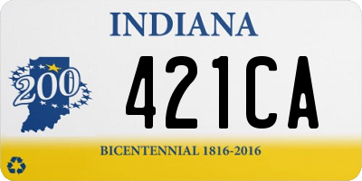 IN license plate 421CA