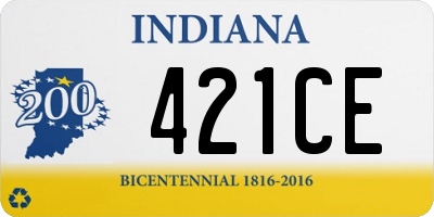 IN license plate 421CE