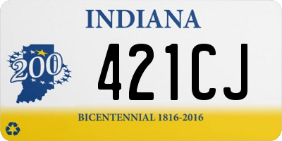 IN license plate 421CJ