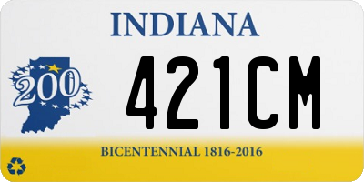 IN license plate 421CM