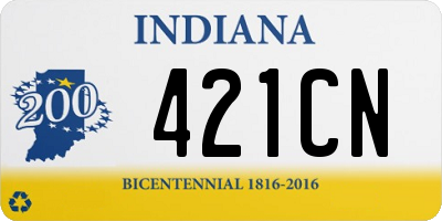 IN license plate 421CN