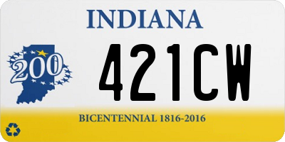 IN license plate 421CW