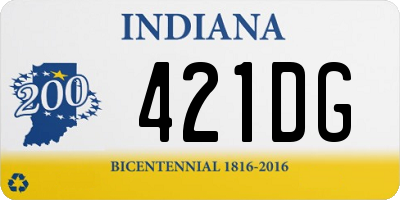 IN license plate 421DG