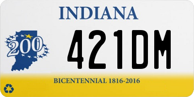 IN license plate 421DM