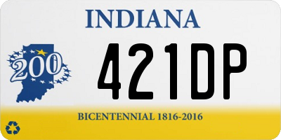 IN license plate 421DP