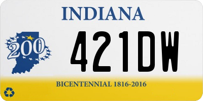 IN license plate 421DW