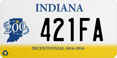 IN license plate 421FA