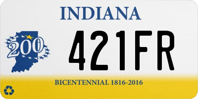 IN license plate 421FR