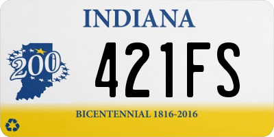 IN license plate 421FS